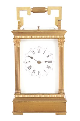 Lot 1327 - LOUIS FERNIER. A LATE 19TH CENTURY FRENCH STRIKING/REPEATING CARRIAGE CLOCK