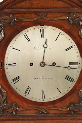 Lot 1333 - CALEB CHITTY, KENNINGTON. A WILLIAM IV FIGURED MAHOGANY BRACKET CLOCK AND BRACKET