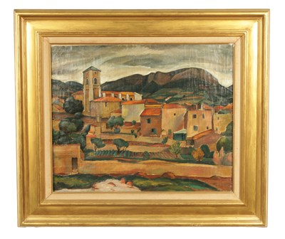 Lot 1217 - AN EARLY 20TH CENTURY OIL ON CANVAS ITALIAN VILLAGE