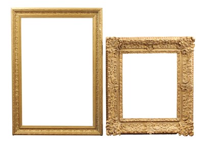 Lot 1250 - TWO GILT PICTURE FRAMES ONE 18TH CENTURY ONE 19TH CENTURY