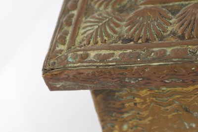 Lot 2 - AN ART DECO BRASS SLIPPER BOX