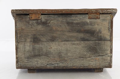 Lot 2 - AN ART DECO BRASS SLIPPER BOX