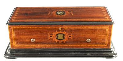 Lot 1044 - A RARE 19TH CENTURY SWISS MANDOLIN TWELVE AIR NICOLE FRERES MUSIC BOX