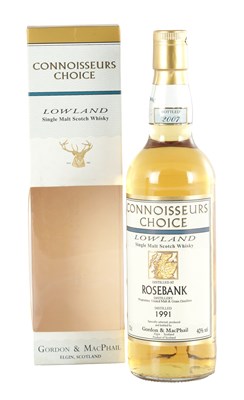Lot 1009 - A CONNOISSEURS CHOICE 'ROSEBANK' DISTILLED 1991 SINGLE MALT SCOTCH WHISKY