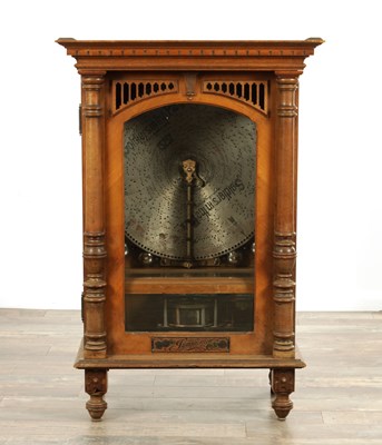 Lot 1019 - A 19TH CENTURY UPRIGHT ‘PENNY IN THE SLOT’ SYMPHONION WITH BELLS