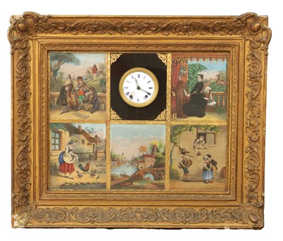 Lot 1445 - XAVIER THARIN, PARIS. A RARE MID 19TH CENTURY FRENCH AUTOMATION PICTURE CLOCK