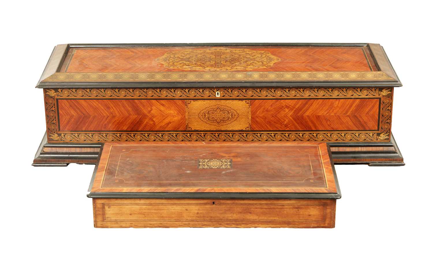 Lot 1025 - AN OVERSIZED 19TH CENTURY SWISS MECHANICAL MUSIC BOX