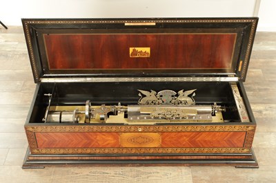 Lot 1025 - AN OVERSIZED 19TH CENTURY SWISS MECHANICAL MUSIC BOX