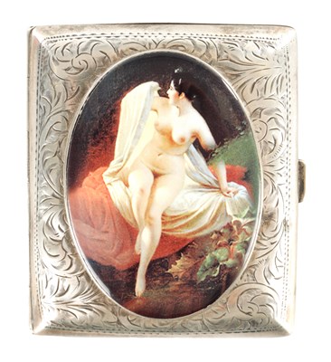Lot 268 - AN EARLY 20TH CENTURY SILVER AND ENAMEL CIGARETTE CASE