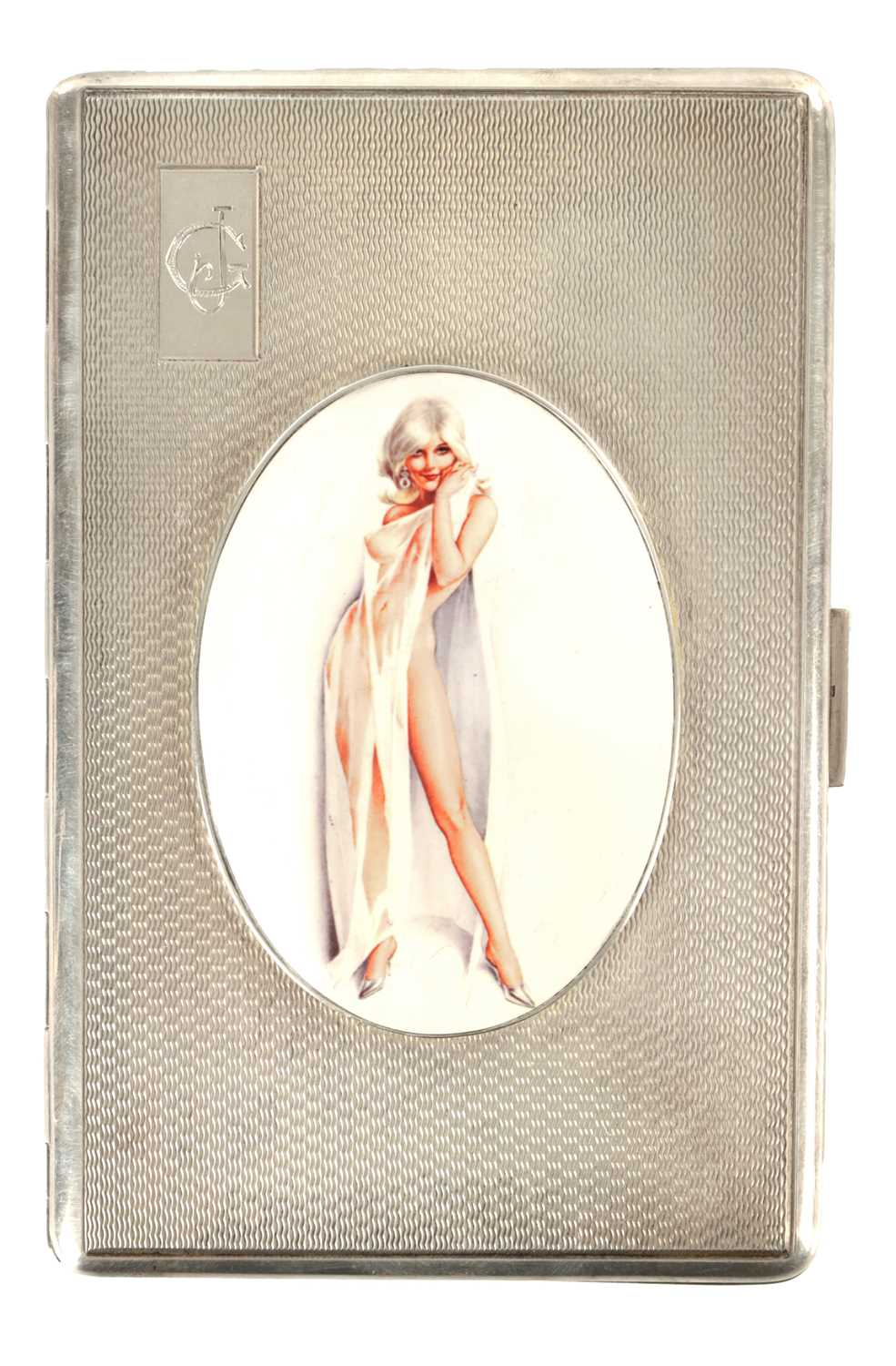 Lot 292 - A MID 20TH CENTURY SILVER AND ENAMEL CIGARETTE CASE