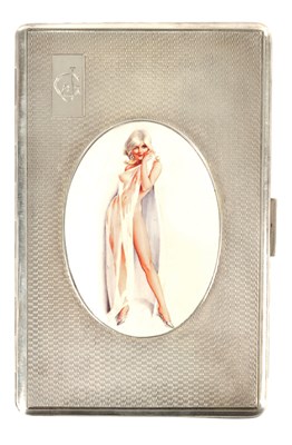 Lot 292 - A MID 20TH CENTURY SILVER AND ENAMEL CIGARETTE CASE