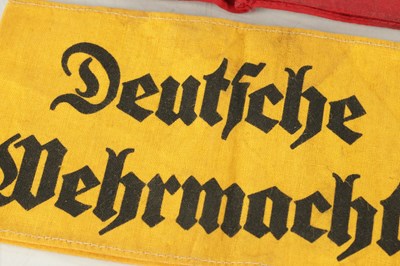 Lot 712 - TWO GERMAN WWII NAZI ARMBANDS
