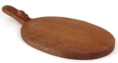 Lot 386 - AN OAK ROBERT THOMPSON 'MOUSEMAN' BREADBOARD...