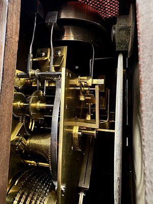 Lot 1535 - THWAITES AND REED, LONDON. A RARE 19TH CENTURY TRIPLE FUSEE QUARTER CHIMING DIAL CLOCK