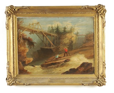 Lot 1105 - A PAIR OF 19TH CENTURY OILS ON BOARD, POSSIBLY AMERICAN/CANADIAN