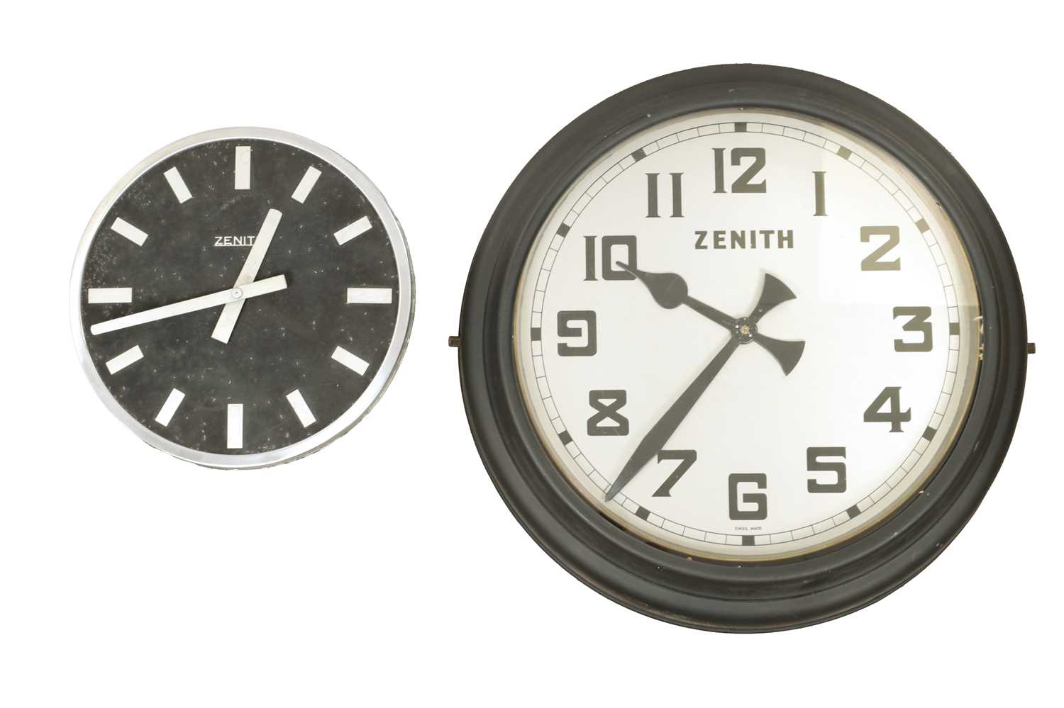 Lot A RARE ZENITH MASTER CLOCK WITH FERRARIS MOTOR DRIVE AND SLAVE