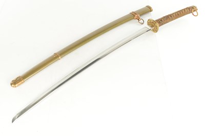 Lot 704 - A 19TH CENTURY JAPANESE WWII OFFICERS SAMURAI SWORD
