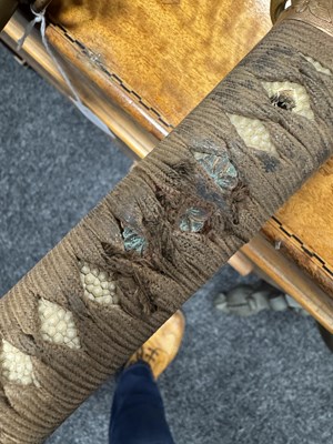 Lot 704 - A 19TH CENTURY JAPANESE WWII OFFICERS SAMURAI SWORD