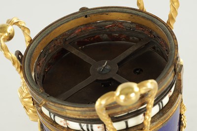 Lot 1513 - A FINE 19TH CENTURY FRENCH CERCLES TOURNANTS SEVRES AND ORMOLU MOUNTED EIGHT-DAY MANTEL CLOCK