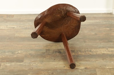 Lot 1271 - AN EARLY ROBERT (MOUSEMAN) THOMPSON OAK SIDE TABLE