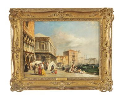 Lot 884 - EDWARD PRITCHETT (BRITISH, 1808-1894) VENETIAN OIL ON CANVAS