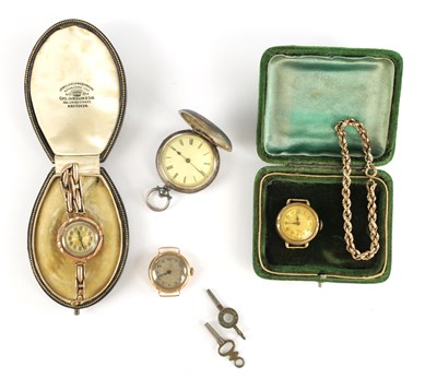 Lot A COLLECTION OF 9CT GOLD WATCHES AND BRACELET