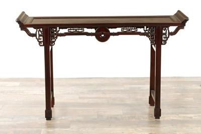Lot 155 - A CHINESE HARDWOOD ALTER TABLE