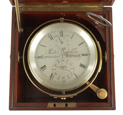 Lot ROBERT WALSHAW, LIVERPOOL. A LATE 19TH CENTURY TWO-DAY MARINE CHRONOMETER