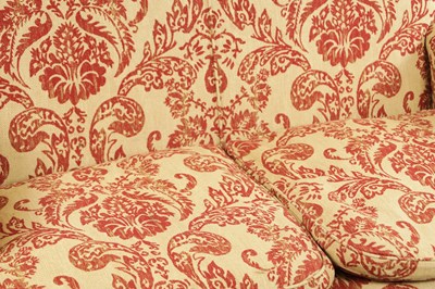 Lot 1315 - A GEORGE II STYLE TWO SEATER CARVED MAHOGANY SETTEE