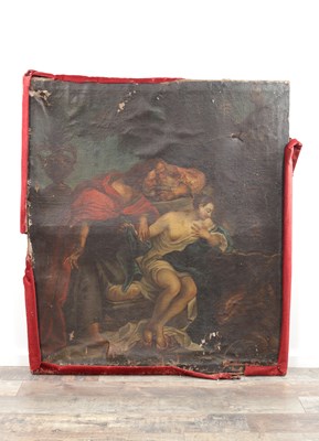 Lot 932 - A 17TH CENTURY OIL ON CANVAS