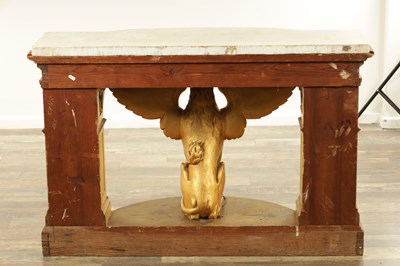 Lot 1308 - AN UNUSUAL REGENCY GILTWOOD CONSOLE TABLE