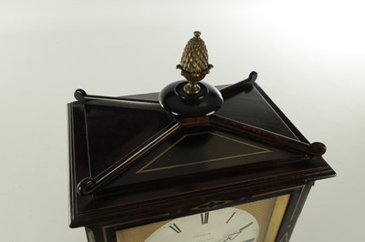 Lot 1121 - GORHAM, KENSINGTON. A FINE REGENCY EBONISED DOUBLE FUSEE BRACKET CLOCK