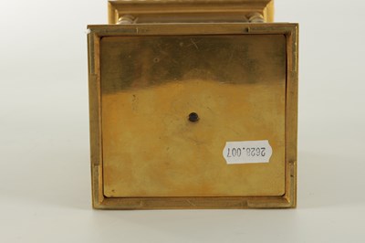 Lot 948 - A FINE LATE 19TH CENTURY FRENCH REPEATING CARRIAGE CLOCK WITH BRONZE AND GILT HIGHLIGHTED ORIENTALIST PANELS