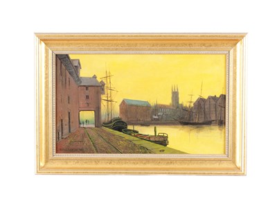 Lot 929 - WILFRED ATKINSON GRIMSHAW (BRITISH 1872 - 1937) OIL ON CANVAS
