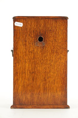 Lot 734 - A LATE 19TH CENTURY OAK LETTER BOX