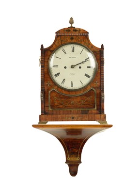 Lot 1058 - JNO. HILL. LONDON A LATE REGENCY BRASS INLAID EIGHT DAY ROSEWOOD BRACKET CLOCK