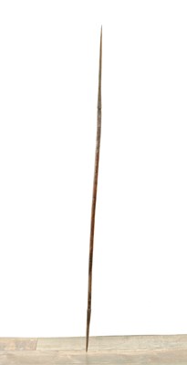Lot 154 - A 19TH CENTURY TRIBAL DOUBLE ENDED SPEAR