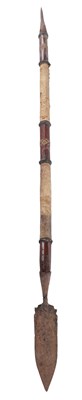 Lot 297 - AN ANTIQUE AFRICAN THROWING SPEAR
