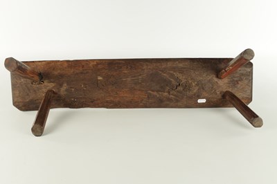 Lot 315 - A 19TH CENTURY ELM LOW STOOL
