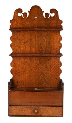 Lot A 19TH CENTURY OAK HANGING SPOON RACK