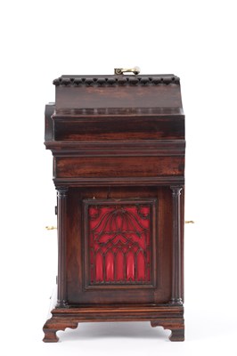 Lot 1035 - CLIFTON, LIVERPOOL. A GEORGE III LANCASHIRE MAHOGANY DOUBLE FUSEE BRACKET CLOCK