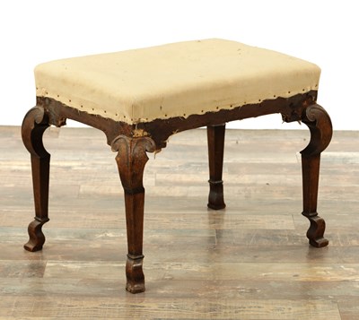 Lot AN 18TH CENTURY STYLE WALNUT DRESSING STOOL