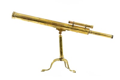 Lot 764 - T. SLATER LONDON. A 19TH CENTURY BRASS CASED 3" TELESCOPE
