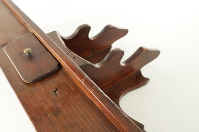 Lot A PRIMITIVE 18TH CENTURY PITCH PINE WELSH SPOON RACK