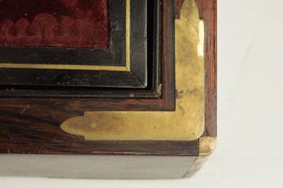 Lot 739 - A GOOD EARLY 19TH CENTURY FIGURED ROSEWOOD WRITING BOX