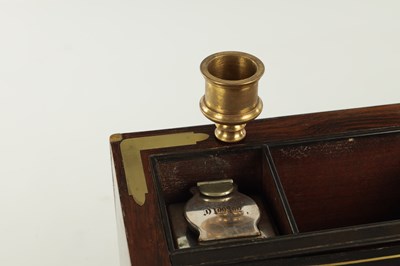 Lot 739 - A GOOD EARLY 19TH CENTURY FIGURED ROSEWOOD WRITING BOX