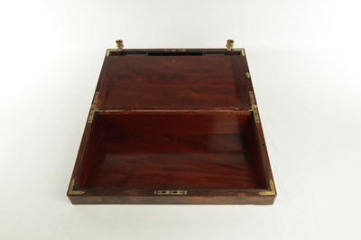 Lot 739 - A GOOD EARLY 19TH CENTURY FIGURED ROSEWOOD WRITING BOX