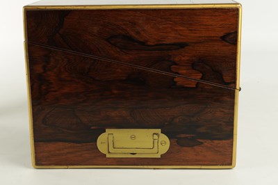 Lot 739 - A GOOD EARLY 19TH CENTURY FIGURED ROSEWOOD WRITING BOX