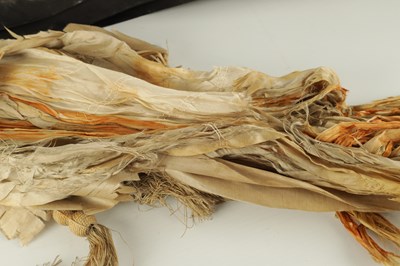 Lot 797 - A 9CT GOLD HANDLED PARASOL AND AN 18CT GOLD PLATED AND CERAMIC PARASOL