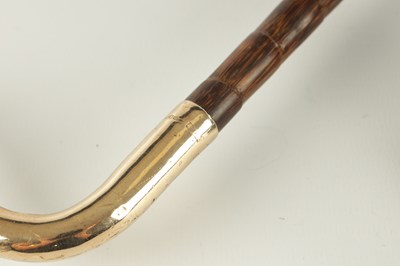 Lot 797 - A 9CT GOLD HANDLED PARASOL AND AN 18CT GOLD PLATED AND CERAMIC PARASOL